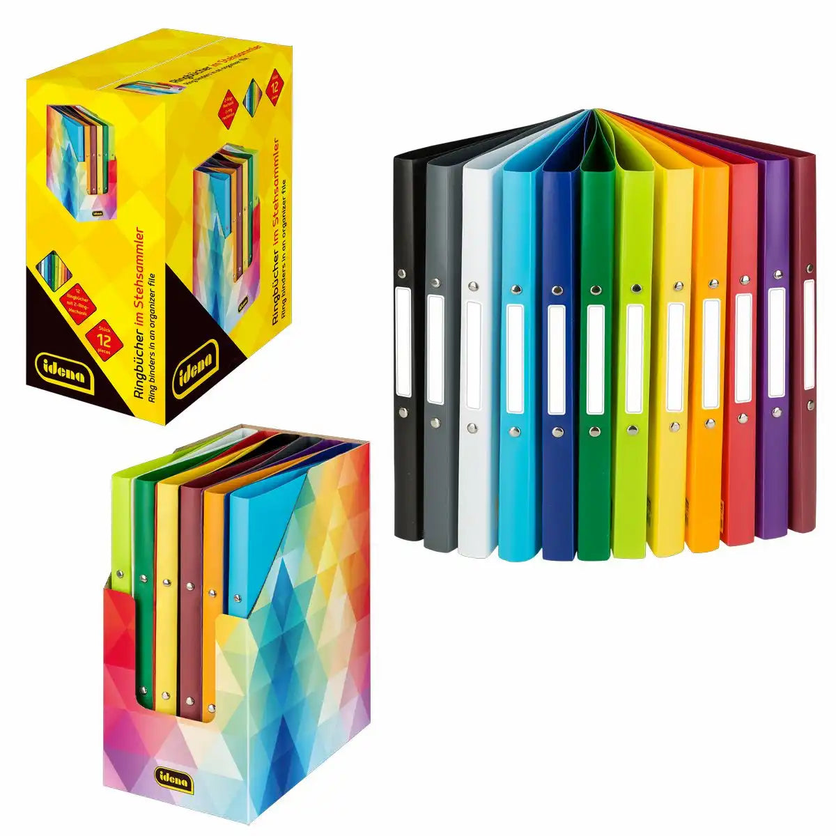 Idena Display Ringbuch inkl. Rückenschilder und Stehsammler DIN A4 12 Stück