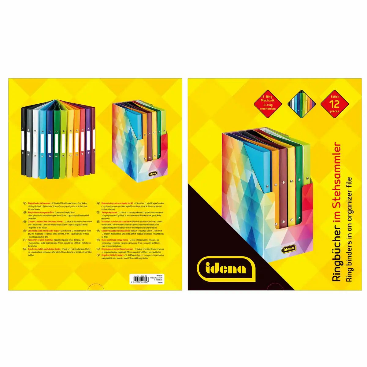 Idena Display Ringbuch inkl. Rückenschilder und Stehsammler DIN A4 12 Stück